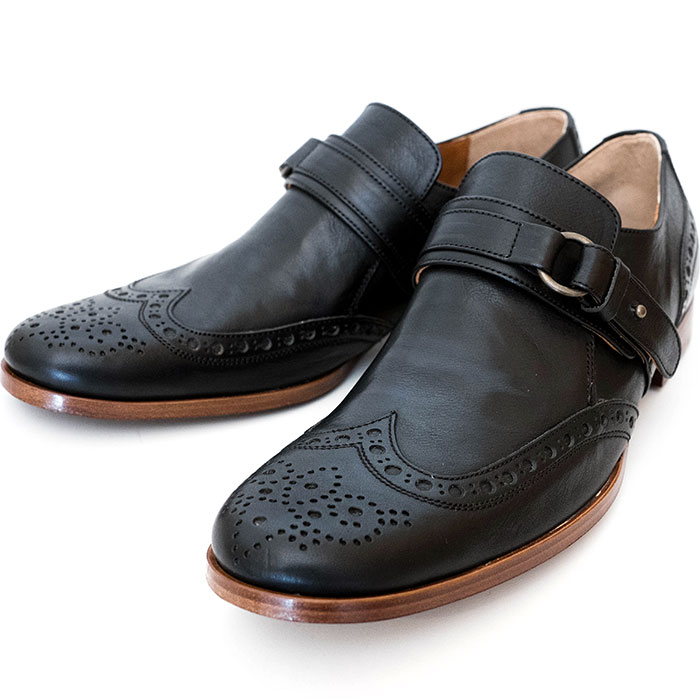 chausser (ショセ) ストラップスリッポン(C-731)black