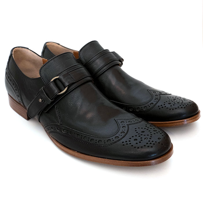 chausser (ショセ) ストラップスリッポン(C-731)black