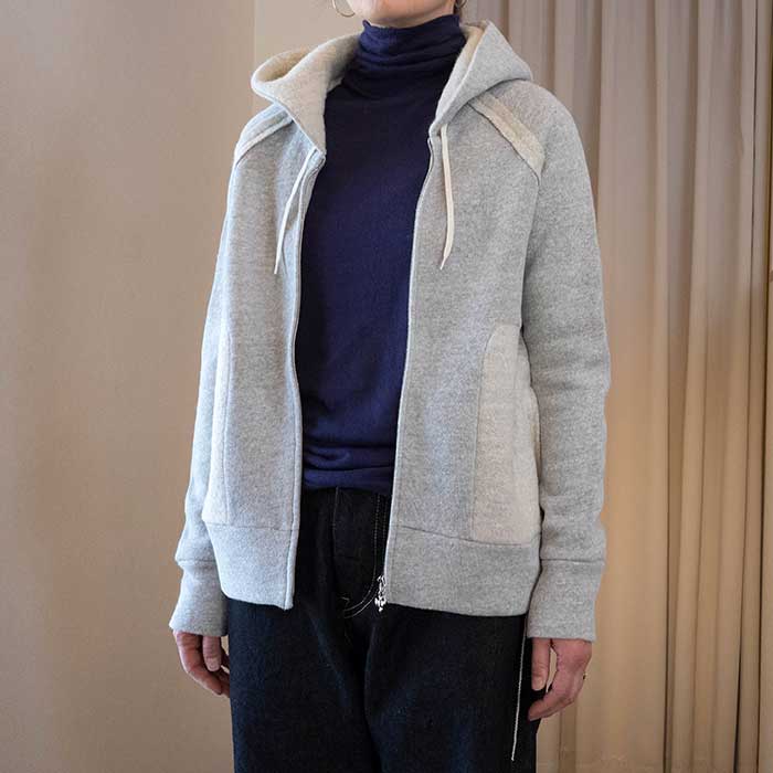 ミナペルホネン wild sheepパーカーlight gray | Lin total fashion place blog