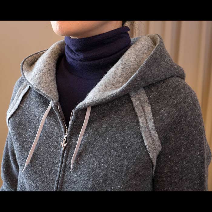 mina perhonen wild sheep ジップパーカー ワイルドシープ ミナペルホネンwild sheep パーカー gray | Lin total fashion place blog