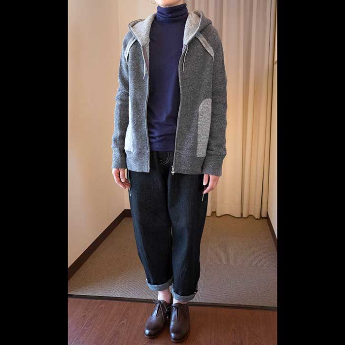 mina perhonen wild sheep ジップパーカー ワイルドシープ ミナペルホネンwild sheep パーカー gray | Lin total fashion place blog