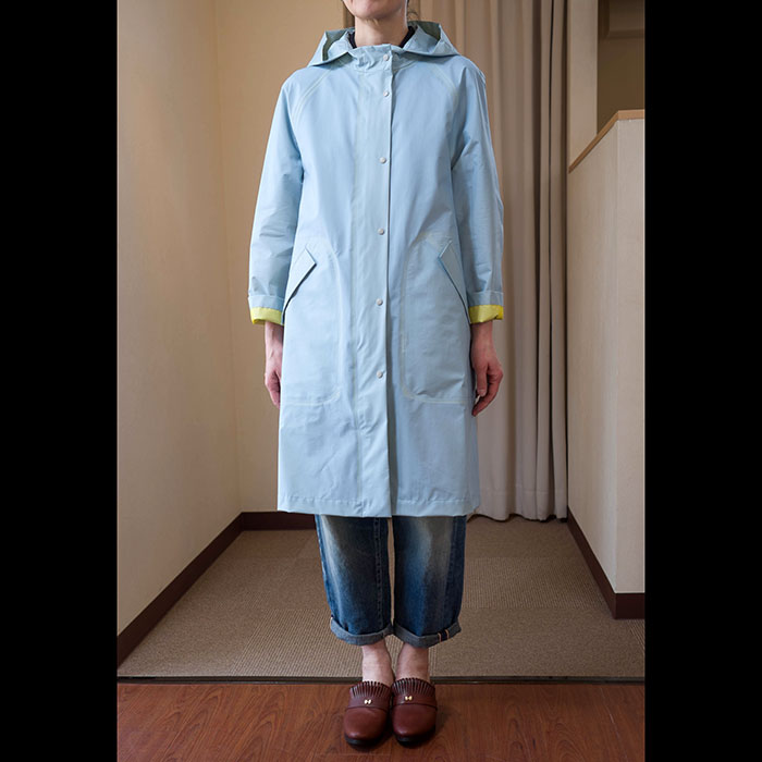 ミナペルホネン rainy garden レインコート (us 6489) light blue | Lin total fashion place  blog