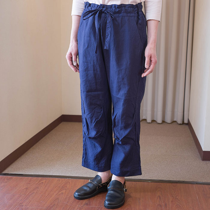 homspunリネンバイオイージーパンツnavy | Lin total fashion place blog