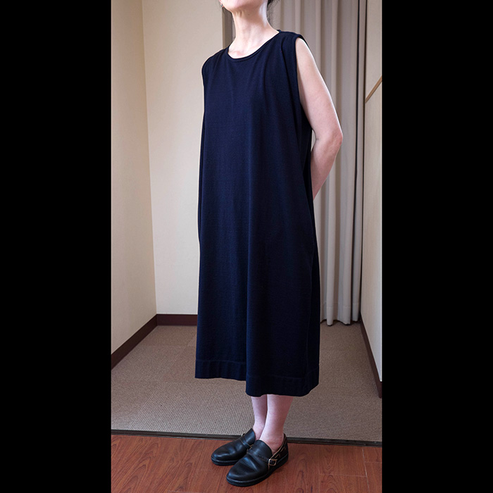 kvivit [キーヴィット] インディゴノースリーブワンピース | Lin total 