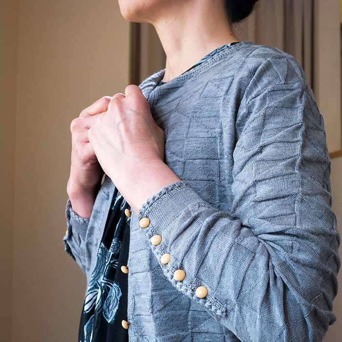 ミナペルホネン botany カーディガン gray（16AW UA8013 GY） | Lin 