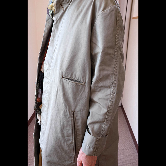 homspun [ホームスパン] ステンカラーコート(162-0079)khaki | Lin