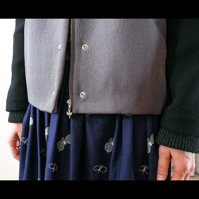 ミナペルホネン wolf & flower ブルゾン #gray | Lin total