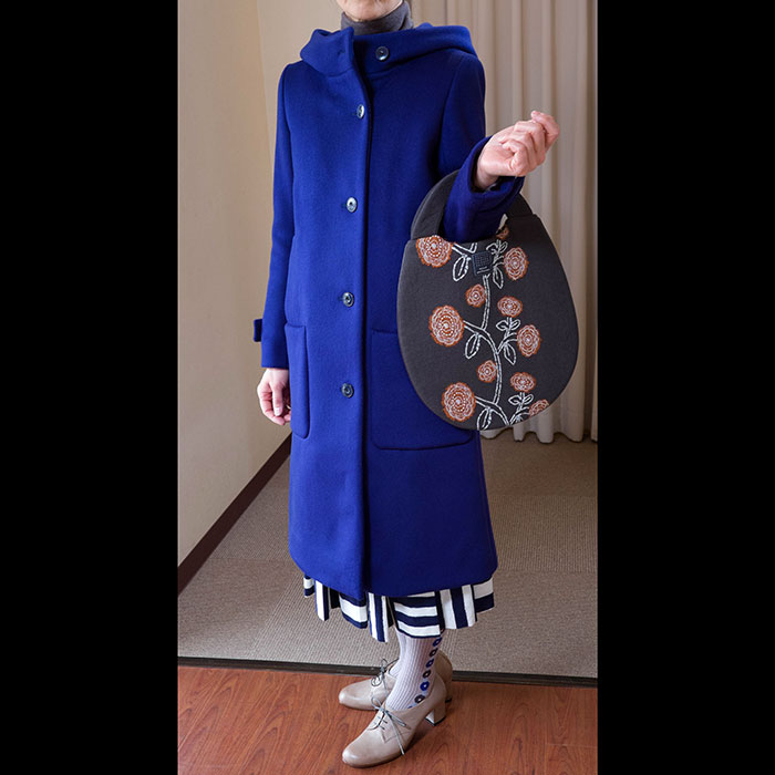 ミナペルホネンgiardinoジャルディーノ egg bag エッグバック #dark