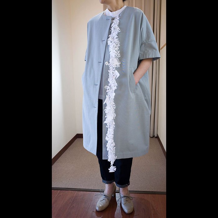 ミナペルホネンlac コートlight blue | Lin total fashion place blog