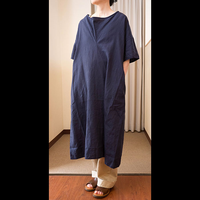 homspun [ホームスパン] リネンバイオアシンメトリーネック
