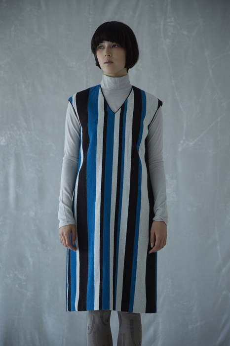 ミナペルホネン multistripe ワンピース blue mix | Lin total fashion