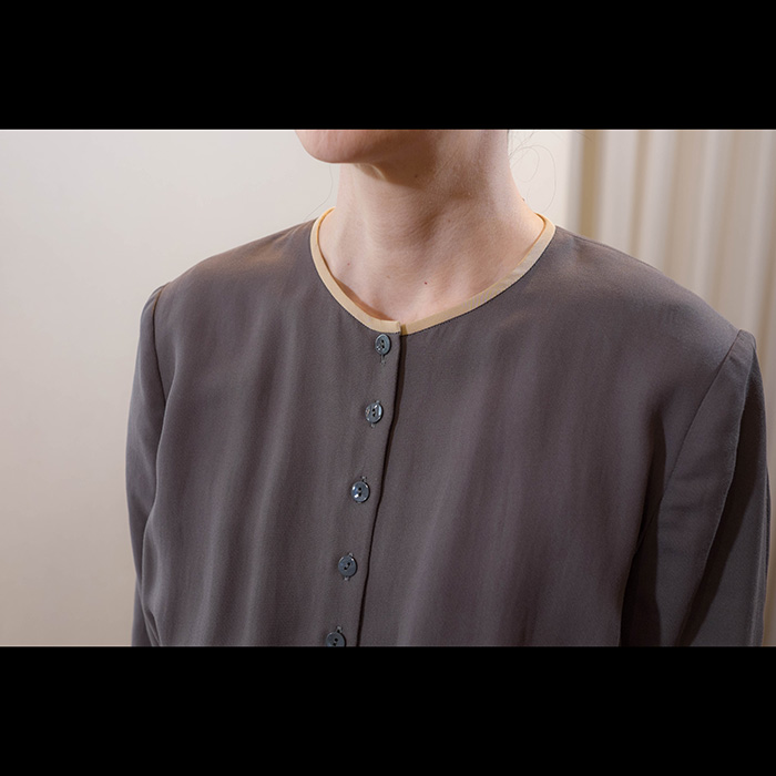 mina perhonen memorable コットンパイピングドレス 36 mina perhonen