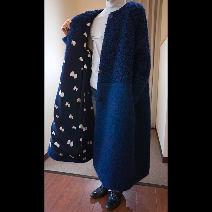 ミナペルホネン sweet sheep コート ＃navy（VA 6552 NV） | Lin total