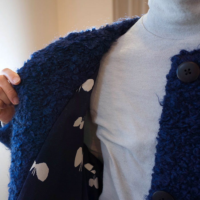ミナペルホネン sweet sheep コート ＃navy（VA 6552 NV） | Lin total
