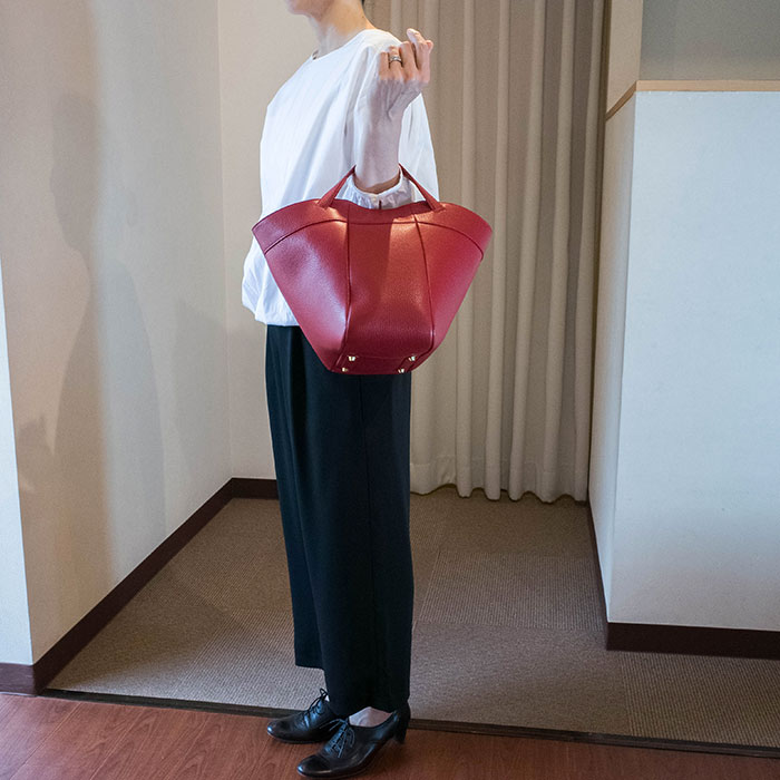 VIOLAd'ORO (ヴィオラドーロ)ADRIA 2wayハンドバック（V-1208）RED