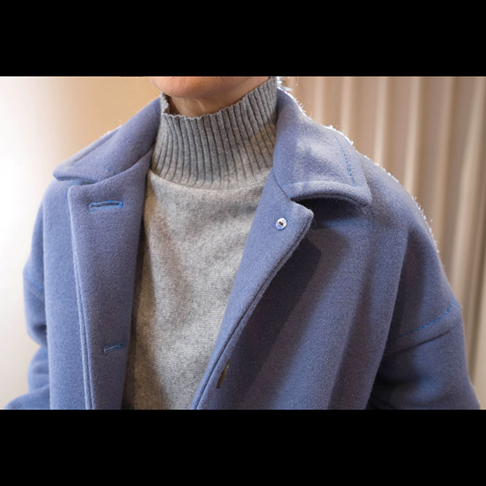 homspun [ホームスパン] フォークランドメルトン シングルコート