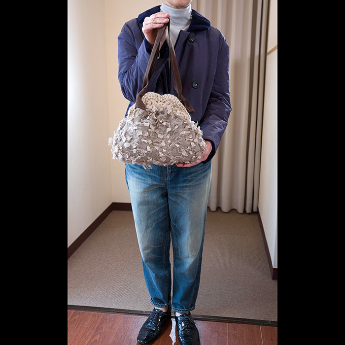 ミナペルホネン×ヒトミシノヤマ lumi bag #beige | Lin total