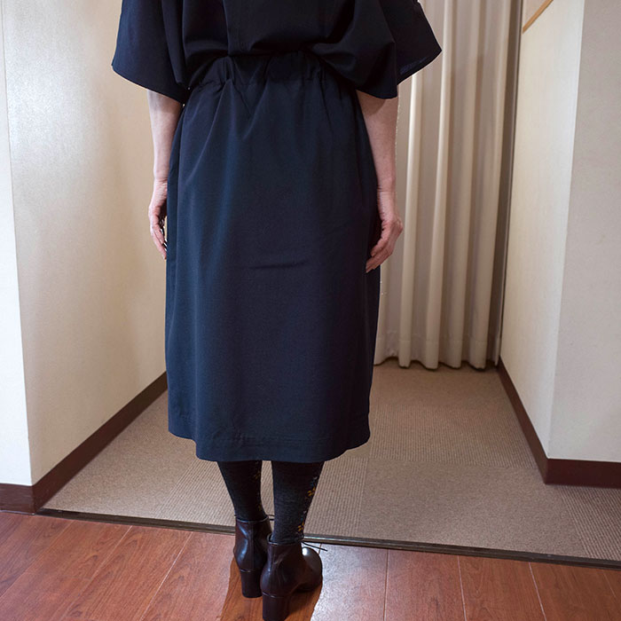 Homspun ギャザーポケットタイトスカート#navy | Lin total fashion place blog