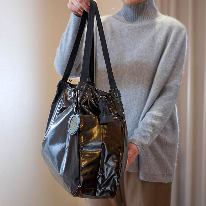 jack gomme(ジャックゴム) ナイロントートバッグ LEVANT #Moka | Lin