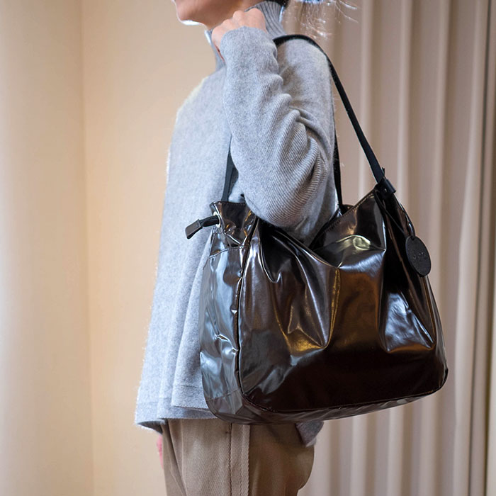 jack gomme(ジャックゴム) ナイロントートバッグ LEVANT #Moka | Lin