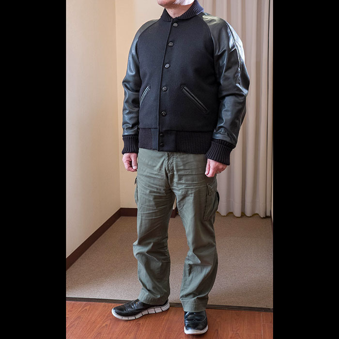 【米国製】スクーカム　アワードジャケット　ブラック スクーカム SKOOKUM アメリカ製 AWARD JACKET アワードジャケット 36