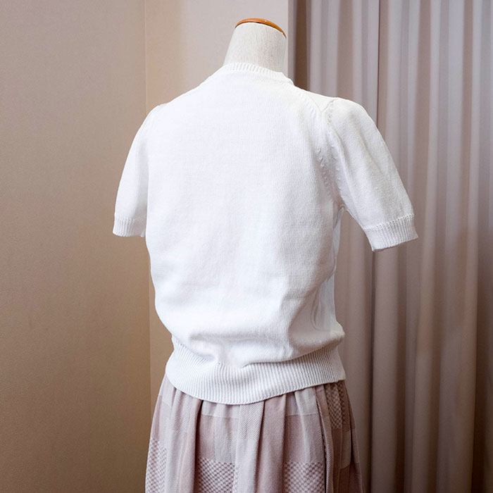 ミナペルホネン tanpopo ニット 半袖 ミナペルホネン tanpopo 半袖ニット WHITE | Lin total fashion