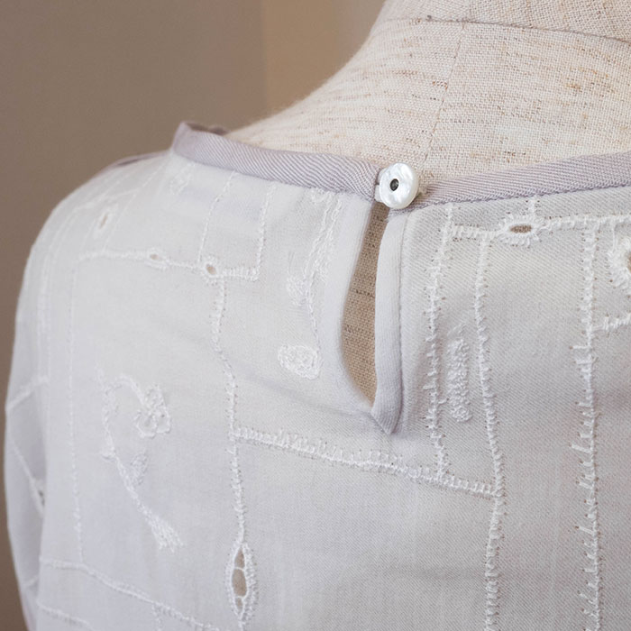 ミナペルホネン garden patchworkブラウス＃light gray | Lin