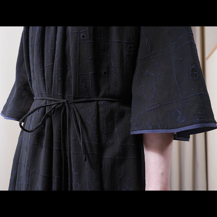 ミナペルホネン garden patchworワンピース black | Lin total fashion