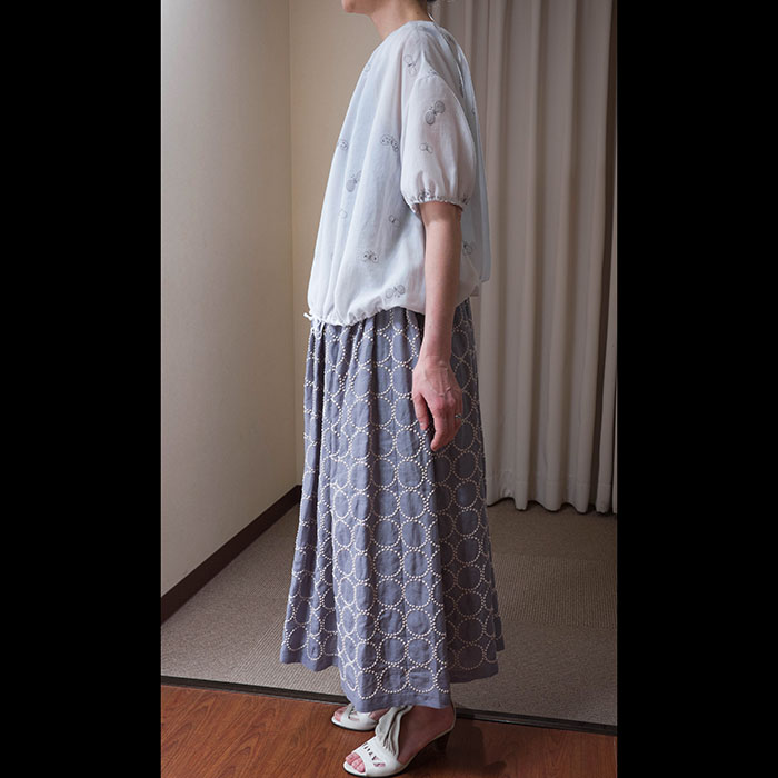 ミナペルホネンtambourine ロングスカート gray | Lin total fashion