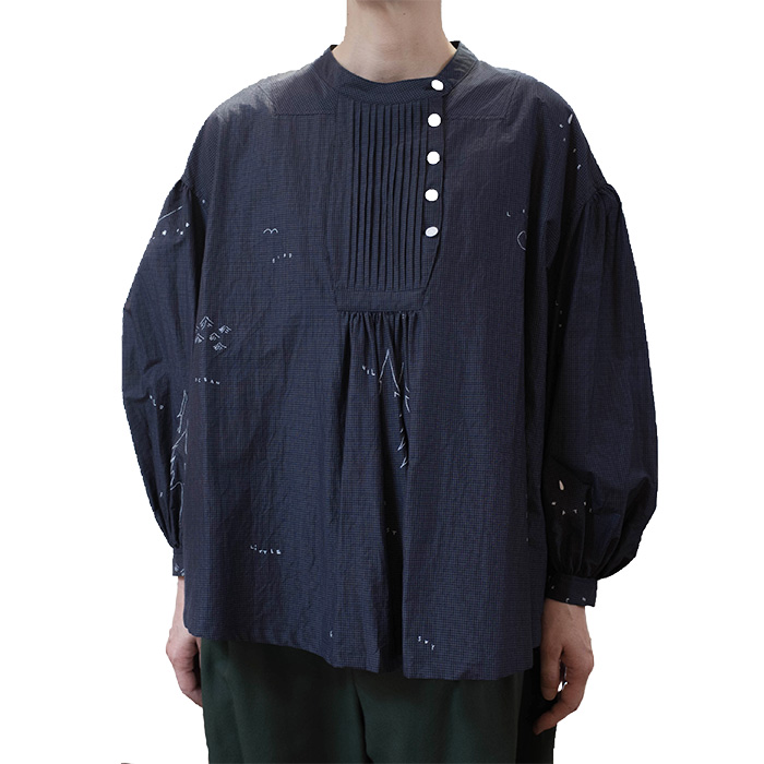 ミナペルホネン whisper ブラウス＃navy | Lin total fashion place blog