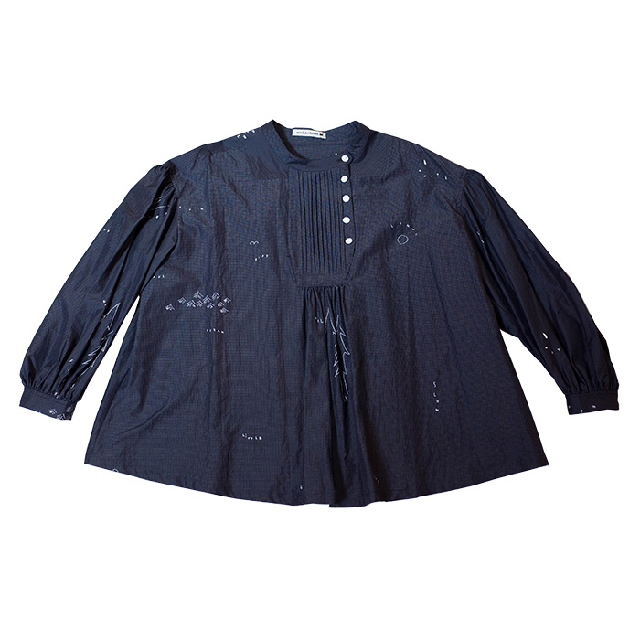 ミナペルホネン whisper ブラウス＃navy | Lin total fashion