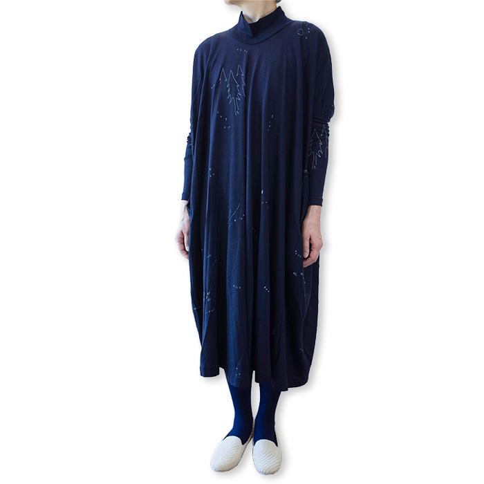 ミナペルホネン whisper カットソー ワンピース＃navy | Lin total