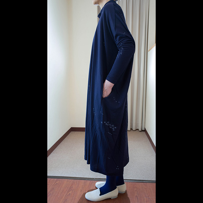 ミナペルホネン whisper カットソー ワンピース＃navy | Lin total 