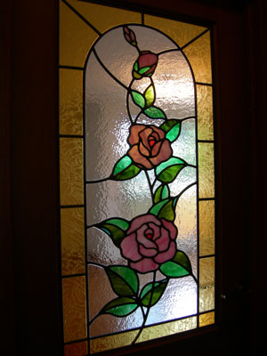 品質が ステンドグラス ミラー 薔薇飾り - 鏡(壁掛け式)