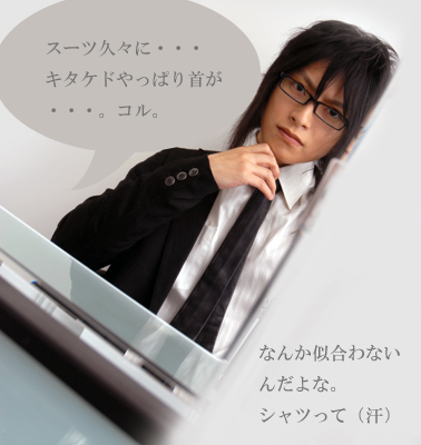似合わないシャツスタイル・・・。
