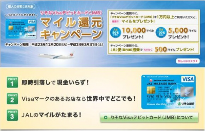りそな銀行Visaデビットカード