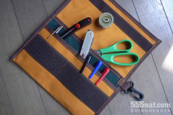 ホロホロ日記 555nat.com original tool pauch 2017 ツールポーチ 白猫屋 ワックスドコットン waxed cotton (2)