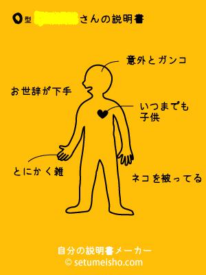 血液型自分の説明書(本名編)