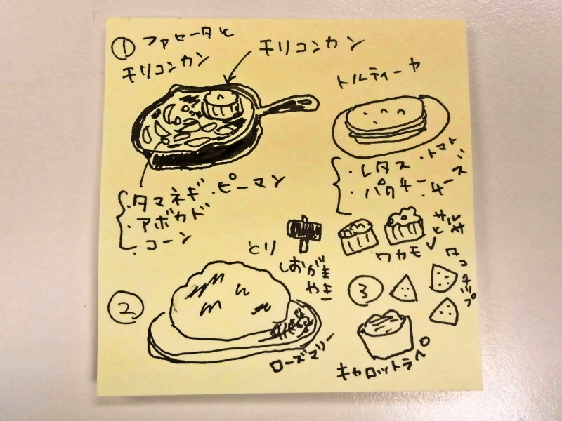 クリスマスのおしながき
