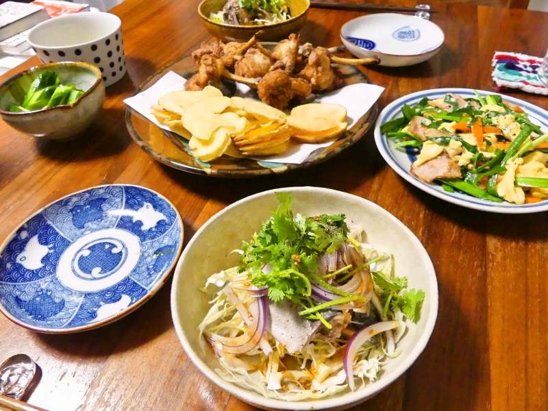 鶏チューリップのから揚げ 献立