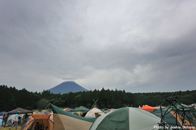 富士山とテントサイト