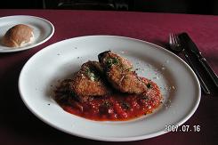 地鶏のカツレツトマトソース添