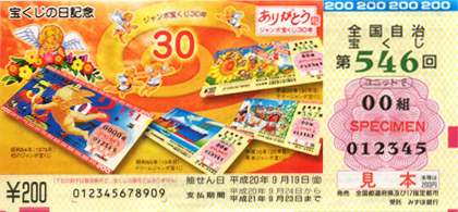 宝くじの日記念くじの日(9月2日)