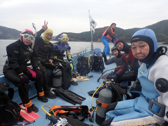 集合写真|女川でダイビング
