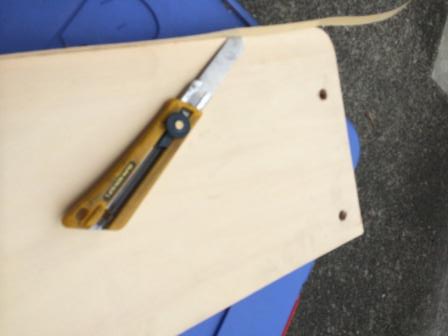 キッチンリフォームDIY!切断面木目部分の玄人処理!