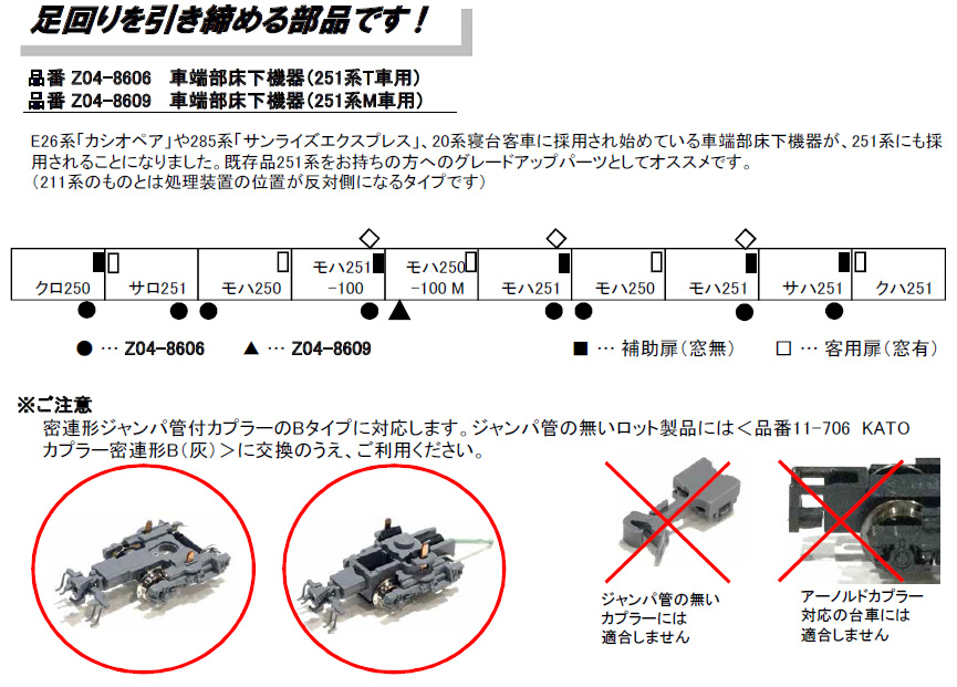 Z04-8606 車端部床下機器（251系T車用） | 一筆啓上 ひゃっけん堂