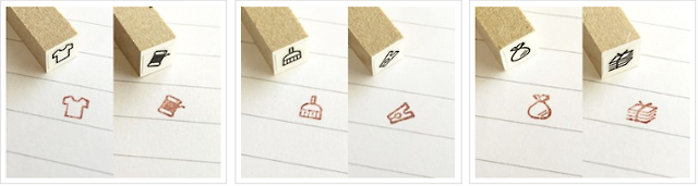 スタンプ絵柄(体操服、燃えるゴミ、掃除他)