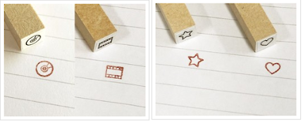 スタンプ絵柄(CD、映画、星、ハート)