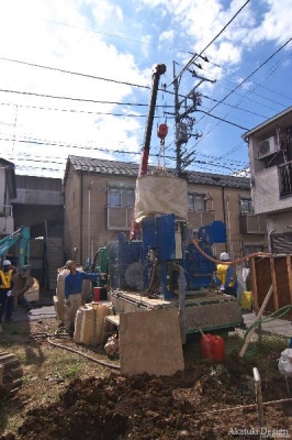地盤改良工事セメントミルク