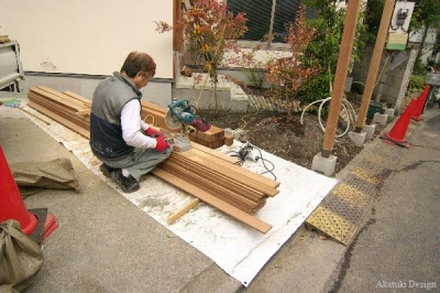 ウッドフェンス施工